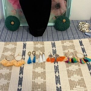 Colorful Tassel Earrings set (5 pairs)